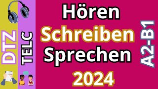 DTZ TELC A2B1 Hören Schreiben amp Sprechen Modelltest 2024 [upl. by Esya597]