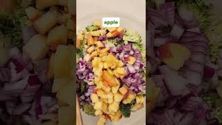 The BEST broccoli salad broccoli broccolisalad healthydinnerrecipe apples [upl. by Manolo]