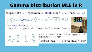 Gamma Distribution MLE in R Programming Language [upl. by Waldon]