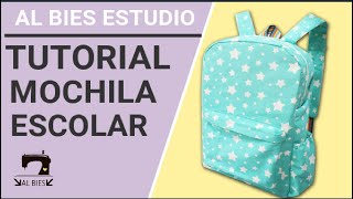 CÓMO HACER UNA MOCHILA FÁCIL  TUTORIAL  DE TELA  MOLDES GRATIS [upl. by Lehmann]