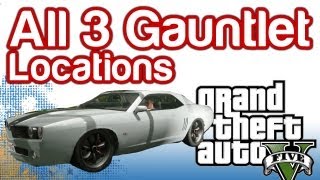 Grand Theft Auto 5 GTAV  All 3 Gauntlet Locations  Pillbox Hill Rockford Hills and Mission Row [upl. by Ceporah]