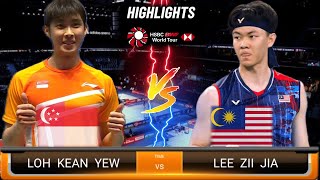 Highlight 🔴 Loh Kean Yew SINGAPORE vs MALAYSIA Lee Zii Jia Badminton Finals Mens Singles [upl. by Hendricks908]