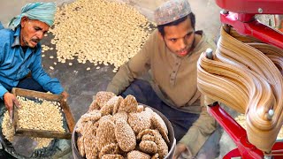 Pakistans NO1 REWARI Making  Revadi Recipe  Til wali Revdi  Street Food Karachi [upl. by Wilonah418]