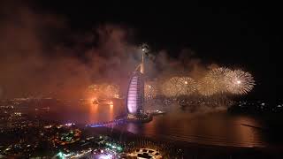 Burj Al Arab 2023 Fireworks  Dubai [upl. by Alexia]