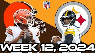 Thursday Night Football 2024 Week 12 Cleveland Browns VS Pittsburgh Steelers LIVE PLAY BY PLAY amp REA [upl. by Raskind]