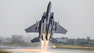 US F15 Pilot Performs Insane Vertical Climb After Takeoff at Full Afterburner [upl. by Hickey725]