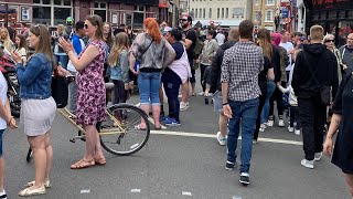 England Rugby Bikefest 2022  Rugby Town Walk  Busy Rugby Streets  Virtual Walking Tour  May2022 [upl. by Galang]