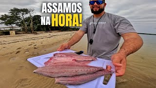 Pescaria no MAR com ISCA ARTIFICIAL  Muitas ANCHOVAS nesse local Catch and Cook [upl. by Tjon]