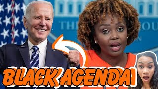 President Joe Biden and Karine Jean Pierre on Black Agenda Being Lost [upl. by Nisse98]