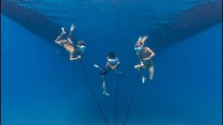 KIDS LEARN TO FREEDIVE 4 YR Old Touched the Bottom of the Deep Ocean Lessons Routine for 4yrs old [upl. by Rodmun471]