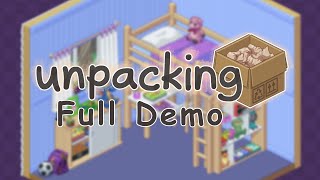 UNPACKING DEMO  FULL GAMEPLAY [upl. by Rigdon]