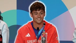 Tom Daley press conference 🥇 Out to dash Chinas bid for clean sweep 🗼 Paris 2024 Olympics [upl. by Brittni270]