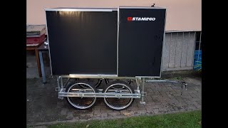 Teil 39 Tandem Achse Fahrrad Wohnwagen  Zusammenbau Lastenanahänger erste kurze Probefahrt [upl. by Aihsekan465]