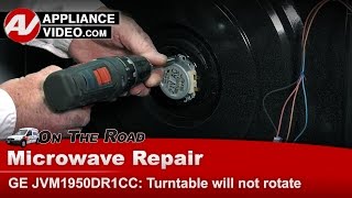 GE Microwave Repair  Turntable Will Not Rotate  Turntable Motor [upl. by Adniuqal]