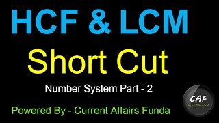 LCM HCF Number System Part 2 for IBPSSSC CGLCSATSBI PORailwayNDAPCSMAT [upl. by Durrett]