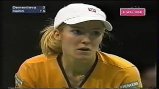 Justine Henin v Elena Dementieva 2002 YEC 1R highlights [upl. by Roscoe]