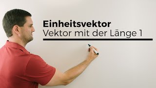 Einheitsvektor Vektorgeometrie Vektor mit der Länge 1  Mathe by Daniel Jung [upl. by Linehan828]