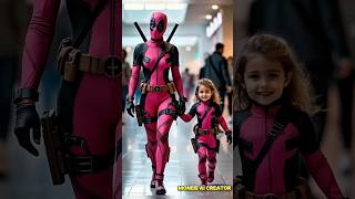 Deadpools woman and her daughter marvel shorts short [upl. by Kcirddot841]