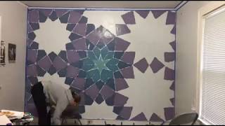 Geometric Wall Art by Kjaisa Gifford Purples [upl. by Yleek]