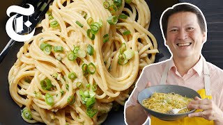 Kenjis Vietnamese American Garlic Noodles With 20 Cloves of Garlic  NYT Cooking [upl. by Yttel]