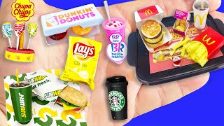 20 DIY FAST FOOD BARBIE DOLL HACKS AND CRAFTS  Lays Chupa Chups McDonalds Donuts and More [upl. by Niwrud]