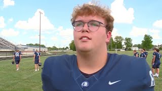 Cam Friedt full interview at Bellmont Braves football practice on 81424 [upl. by Aim]