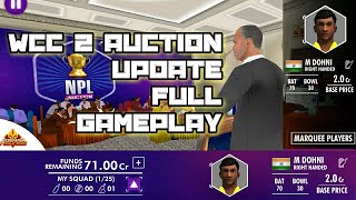 WCC2 IPL 2019 Auction Update Full Gameplay Review World cricket championship aNdroid  IOS [upl. by Armelda]