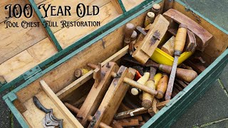 100 Year Old Tool Chest Full Restoration [upl. by Asirahc]