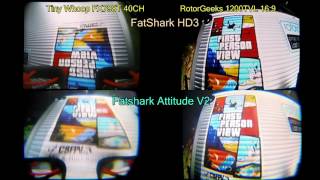 FatShark HD3 vs Attitude v2 Rg 1200tvl  Fx798t [upl. by Adaline]