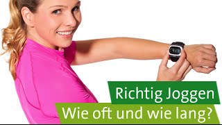 Joggen für Anfänger – Wie oft und wie lang [upl. by Terle]