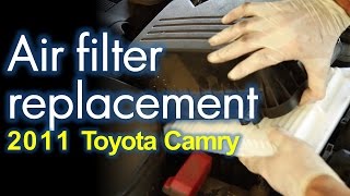 Toyota Camry Air Filter Replacement 25L [upl. by Schnorr949]