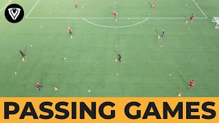 Passing Games  3 Variations  Soccer Drills  Football Training [upl. by Caprice520]