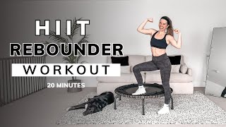 HIIT Rebounder Workout 20 Minutes  Fun Mini Trampoline Workouts With JumpampJacked [upl. by Hugues]