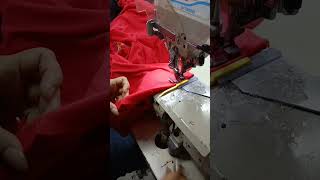 HEMING BAWAH OVERDECK POTONG sewingmachine tailor sewingtools sewingtutorial shorts [upl. by Kcod]