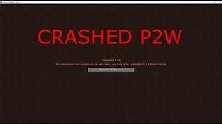 Crashing Minecraft P2W Server 1165 [upl. by Oad]