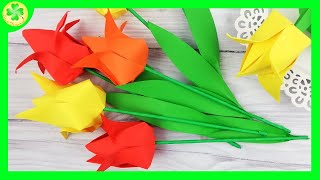 Jak zrobić Tulipan Origami DIY tutorial [upl. by Ariec70]