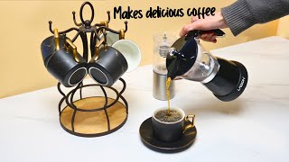 Cuban Coffee Maker 6 Cup Electric Espresso Coffee Maker  Electric Moka Pot  Moka Pot Review [upl. by Fairbanks]