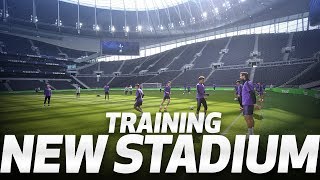 PLAYERS TRAIN AT SPURS NEW STADIUM FOR THE FIRST TIME 😍 [upl. by Ringsmuth]