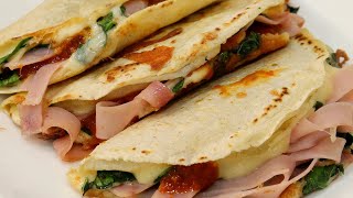 QUESADILLAS DE ESPINACAS CON QUESO Y JAMÓN [upl. by Seabrook]