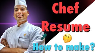 😵😵How to make Chef Resume  Desi Vloger [upl. by Adnotal]