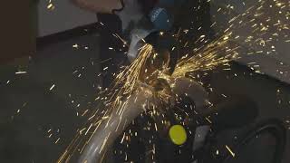 Cutting a Chain Lock with an Angle Grinder [upl. by Kred]