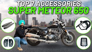 Top 7 Accessories for Super Meteor 650 at Sans Classic Parts [upl. by Nodnalb33]