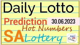 Daily Lotto Prediction For 30 June 2023  SA DAILY LOTTO TODAY 30062023 [upl. by Aiyekal896]