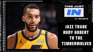 The Jazz trade Rudy Gobert to the Timberwolves 👀  This Just In [upl. by Airdnahs]