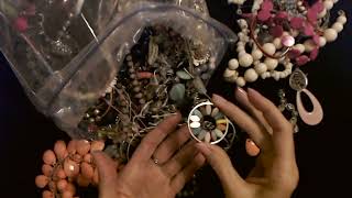 ASMR  Bulk Jewelry Bag Show amp Tell  Necklaces Whisper [upl. by Ydnar]