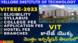 VIT University In Telugu Placements VITEEE 2023 Complete admission process  Exam pattern  Dates [upl. by Anisor]