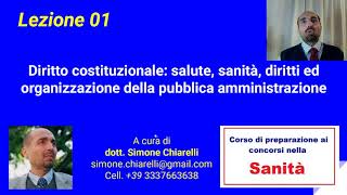 Sanità diritto costituzionale e organizzazione della PA Cod00501 [upl. by Ibrek]