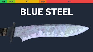 Classic Knife Blue Steel  Skin Float And Wear Preview [upl. by Drahcir]