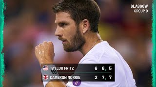 Fritz v Norrie  USA v Great Britain  Day 2 Match 2 Highlights [upl. by Huberto]