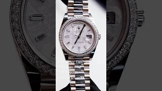 Rolex DayDate Meteorite Dial Diamond Set White Gold228349RBR  Eleven Eleven NY 1111NY [upl. by Ellicul]